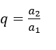 Formula de cálculo da razão da PG